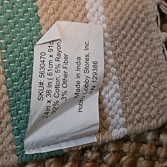 Set of 2 hobby lobby rainbow stripe throw Rugs - Picture 3 of 3